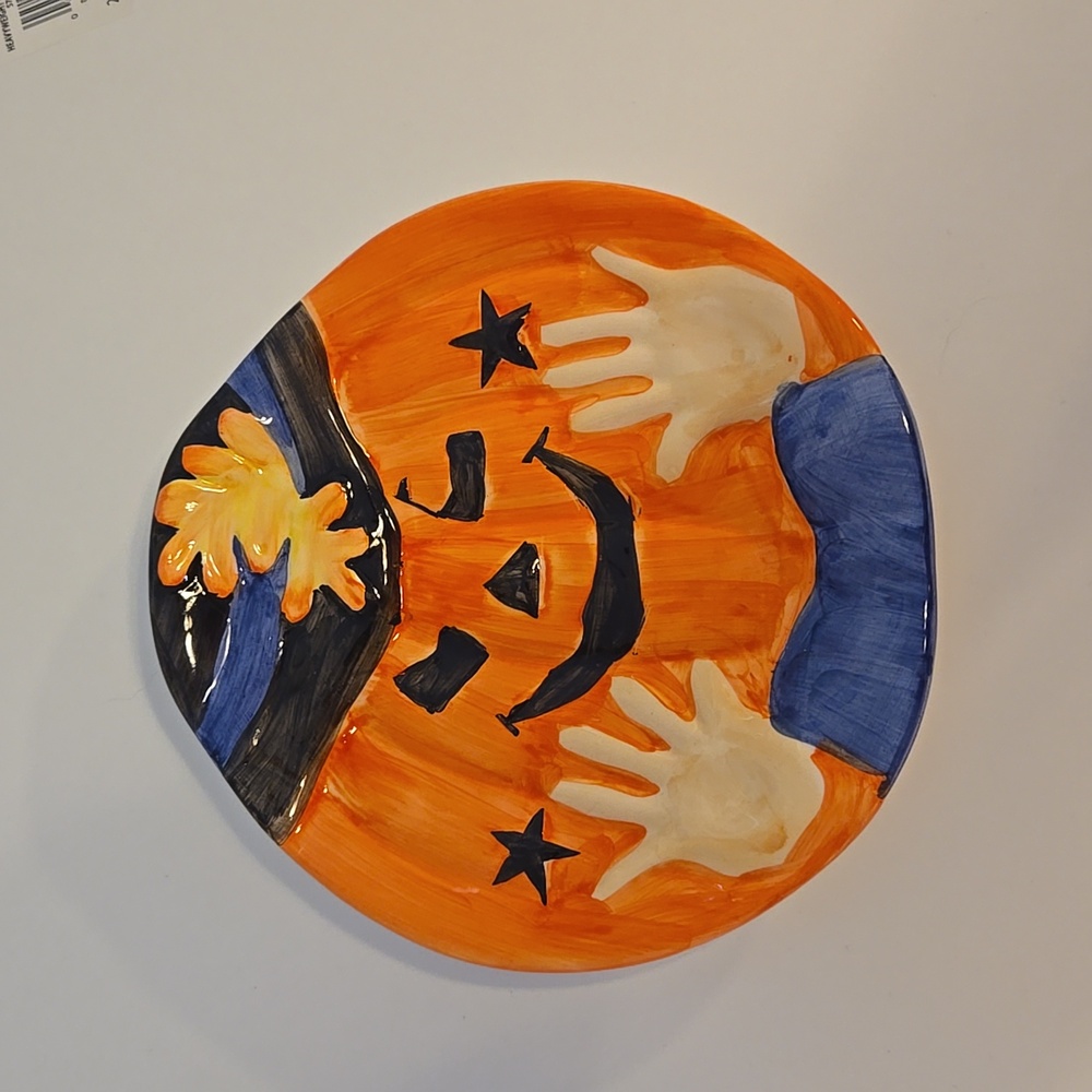 Vintage 7" Halloween Pumpkin Plate